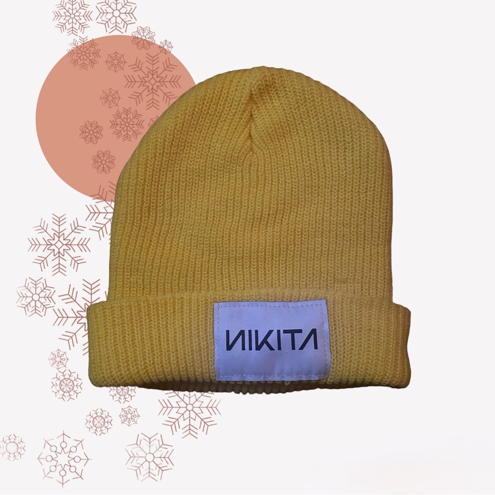 NEW NIKITA ICELANDIC SPORT YELLOW RIBBED BEANIE